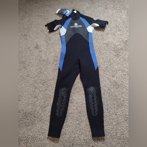 Typhoon Men's XTS Vortex Wetsuit Medium Black Blue Segul Pants - Picture 1 of 6
